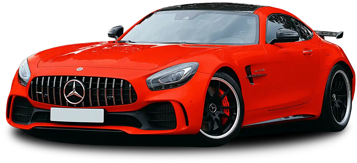 mercedez racing red car